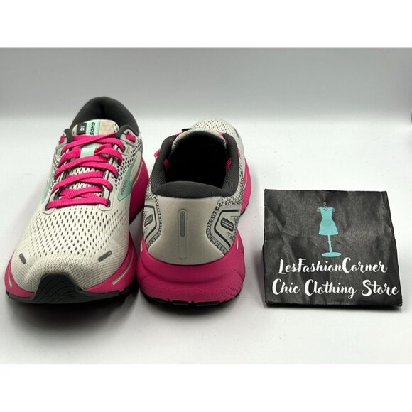 Brooks Ghost 14 Women's Oyster/Yucca/Pink Running Shoes Sneakers Size 9.5 3219 - Picture 10 of 16